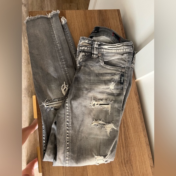 Silver women’s jeans size 25 - Picture 3 of 4